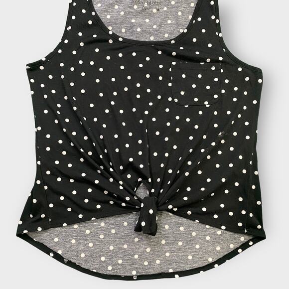 Rebellious One Junior’s Polka Dot Tank Top Black Large - Picture 4 of 7